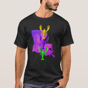 Camiseta Cangrejo de río Mardi Gras, salpicadura de pintura