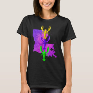 Camiseta Cangrejo de río Mardi Gras, salpicadura de pintura