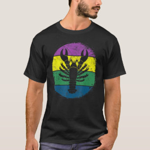 Camiseta Cangrejo de silueta de cigalas circular Mardi Gras
