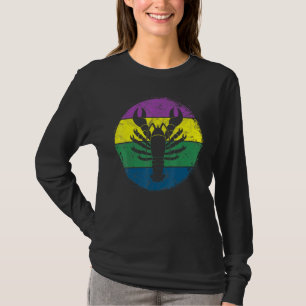 Camiseta Cangrejo de silueta de cigalas circular Mardi Gras