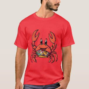 Camiseta Cangrejo divertido de dibujos animados retro