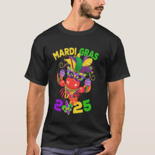 Camiseta Cangrejo Divertido Mardi Gras 2025 Carnaval Bufón 