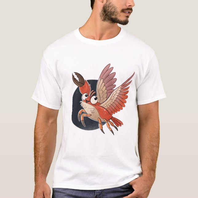 Camiseta Cangrejo divertido volador (Anverso)