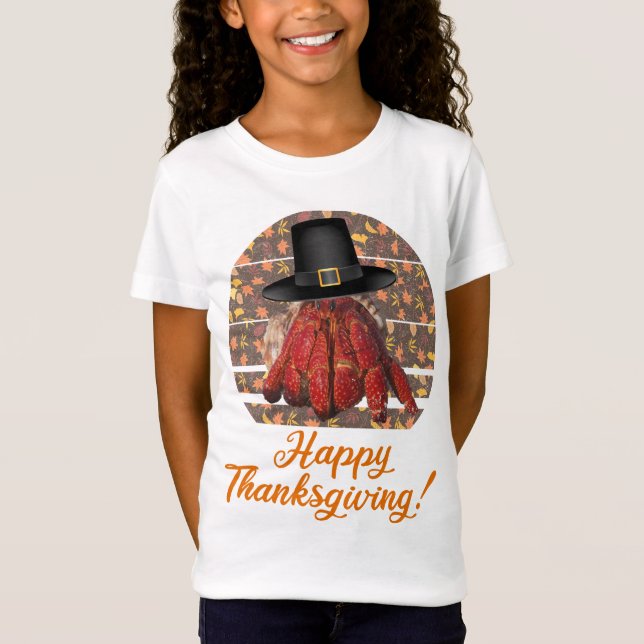 Camiseta Cangrejo ermitaño de Acción de Gracias (Anverso)