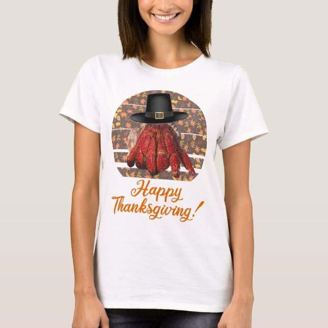 Camiseta Cangrejo ermitaño de Acción de Gracias (Anverso)