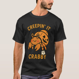 Camiseta Cangrejo ermitaño de Halloween sigiloso y gruñón