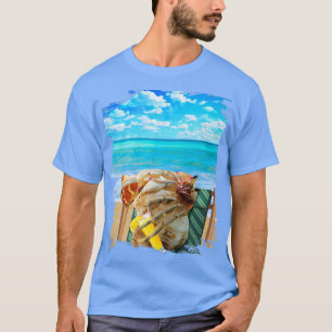 Camiseta Cangrejo ermitaño de playa escalofriante Pizza Fun