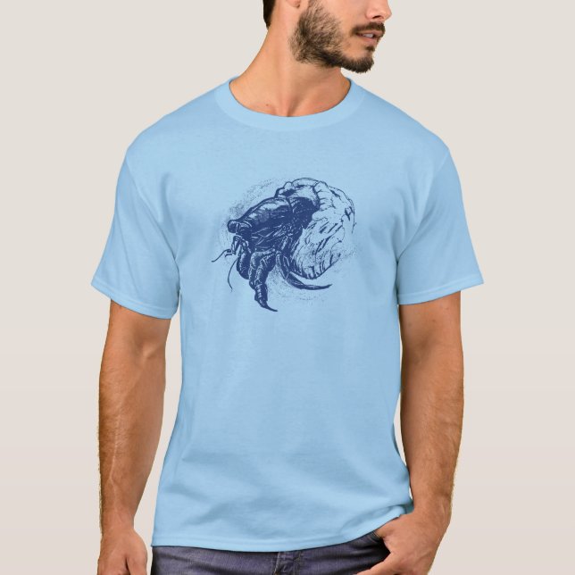 Camiseta Cangrejo ermitaño en azul oscuro (Anverso)