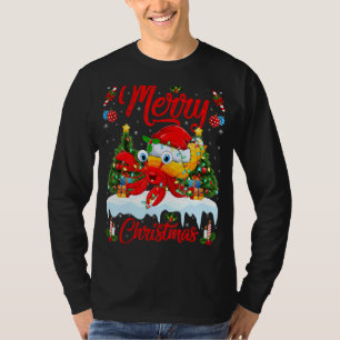 Camiseta Cangrejo ermitaño enciende Navidad árbol de navida