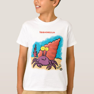 Camiseta Cangrejo ermitaño gracioso personalizado morado