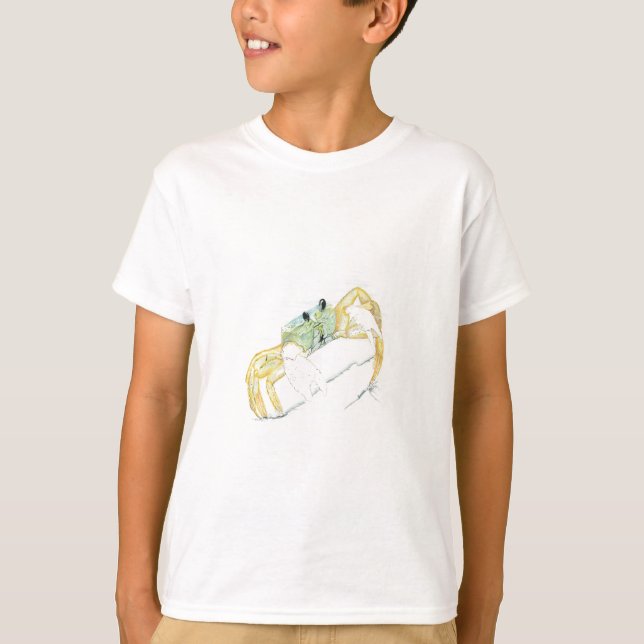 Camiseta Cangrejo fantasma de amarillo a verde claro (Anverso)