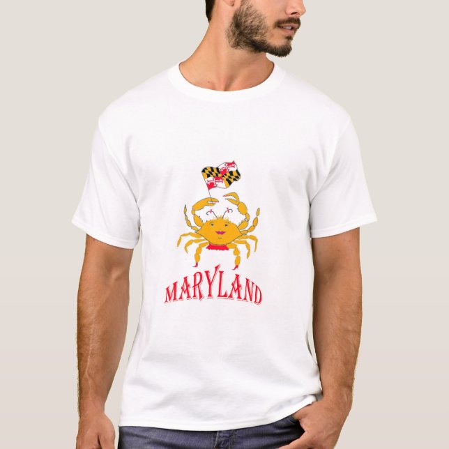 Camiseta Cangrejo feliz en Maryland (Anverso)