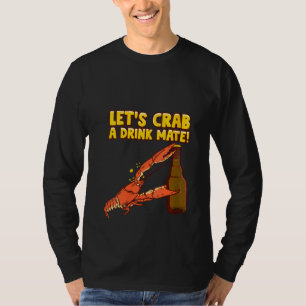 Camiseta Cangrejo femenino divertida bebida cerveza Pun Bea