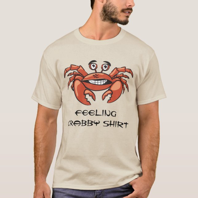 Camiseta Cangrejo gracioso que se siente morboso canoso (Anverso)