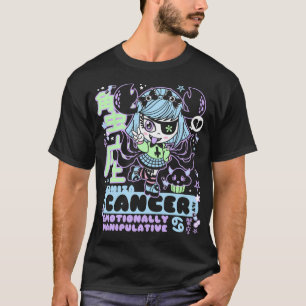 Camiseta Cangrejo Kawaii Zodiaco Cáncer - Yami Paste Cute E
