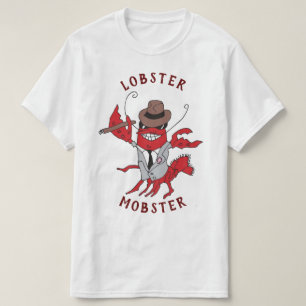 Camiseta Cangrejo Mafioso 🦞 Dibujo Animado Divertido Gángs