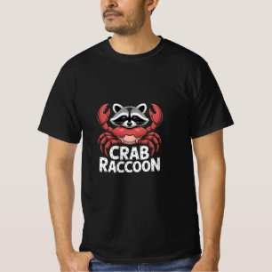 Camiseta Cangrejo Mapache Híbrido Animal Divertido Mar 