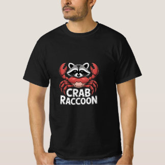 Camiseta Cangrejo Mapache Híbrido Animal Divertido Mar