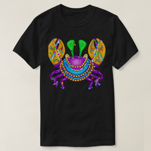 Camiseta Cangrejo Mardi Gras 4 TShirt (Diseño del anverso)