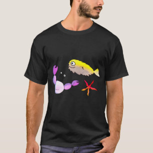 Camiseta Cangrejo, Pez Globo y Estrella de Mar