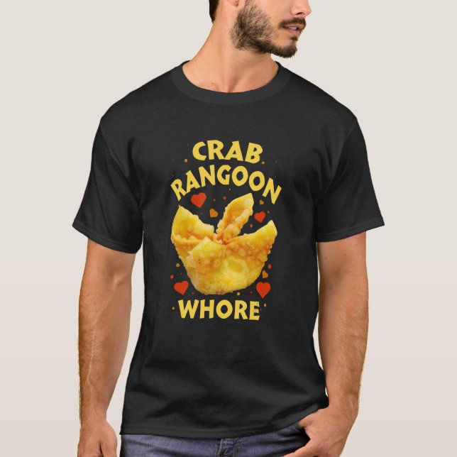 Camiseta Cangrejo Rangoon W H O R E Crab Rangoon (Anverso)