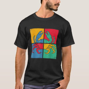 Camiseta Cangrejo retro vintage Crustaceae Sea Seafood Crab
