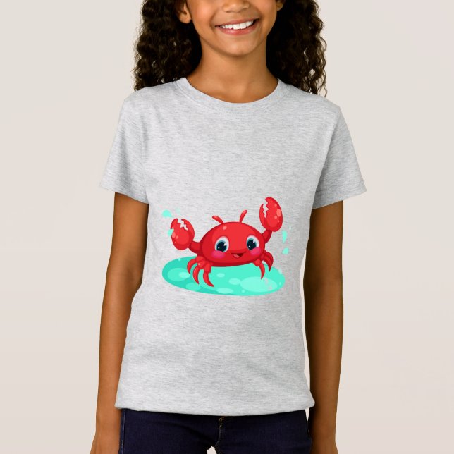 Camiseta Cangrejo rojo adorable (Anverso)