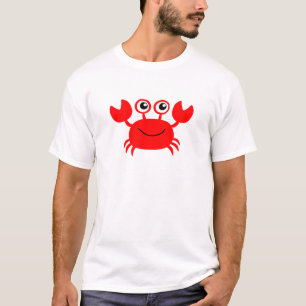 Camiseta Cangrejo rojo feliz del dibujo animado