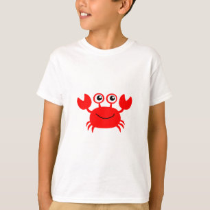 Camiseta Cangrejo rojo feliz del dibujo animado