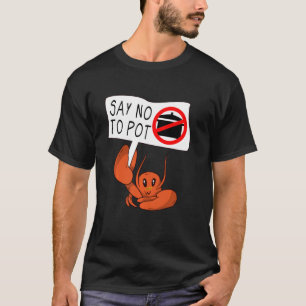 Camiseta Cangrejo vegano lindo diciendo que no a la langost