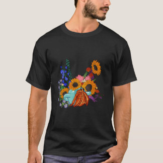 Camiseta Cangrejo Y Flores De La Hermidera De Tetera -