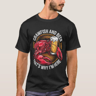Camiseta Cangrejos de río y cerveza, por eso estoy aquí div
