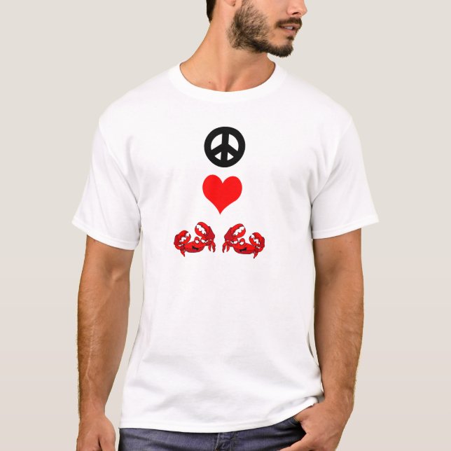 Camiseta Cangrejos del amor de la paz (Anverso)