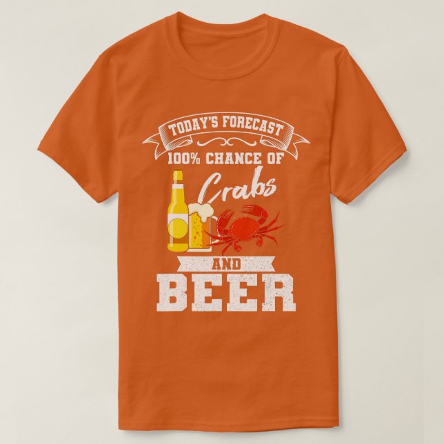 Camiseta Cangrejos y Cerveza Chesapeake Crabbing Azul Hombr (Diseño del anverso)