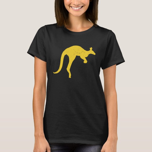Camiseta Canguro Aussie Australia Roo Amarillo Canguro (Anverso)