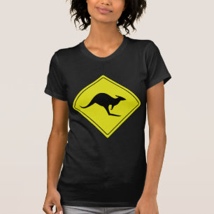 Camiseta canguro australiano Australia del roadsign