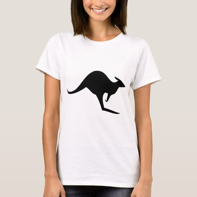 Camiseta canguro australiano negro - Australia (Anverso)