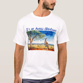 Camiseta Canguro bajo eucalipto con adornos navideños