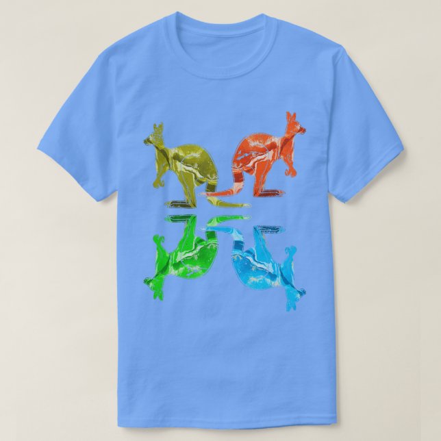 Camiseta Canguro colorido (Diseño del anverso)