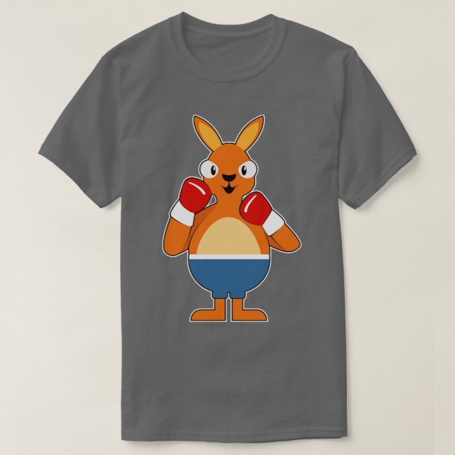 Camiseta Canguro como boxeador con guantes de boxeo 1 (Diseño del anverso)