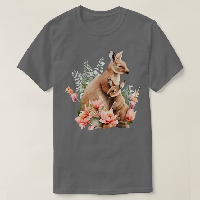 Camiseta Canguro con bebé 1 (Diseño del anverso)