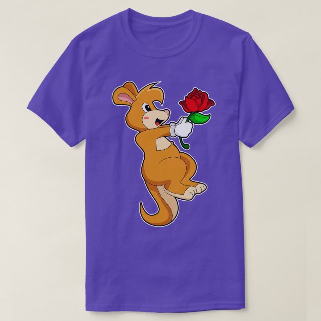 Camiseta Canguro con flor (Diseño del anverso)