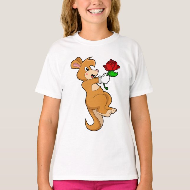 Camiseta Canguro con flor (Anverso)