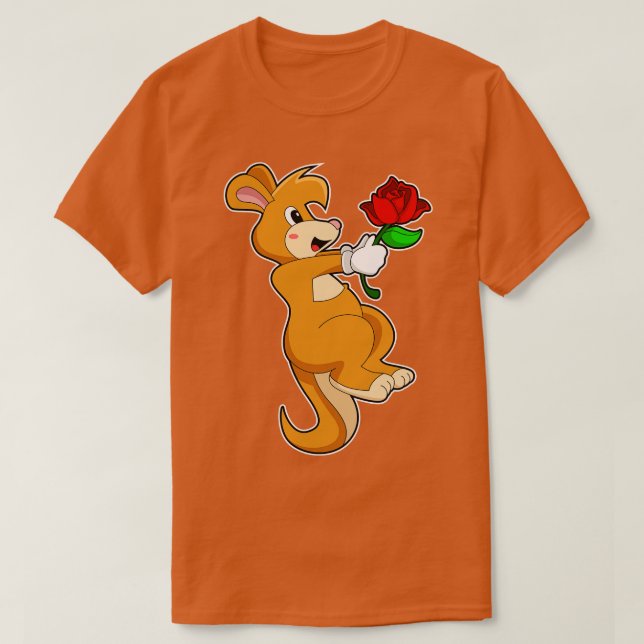 Camiseta Canguro con flor (Diseño del anverso)