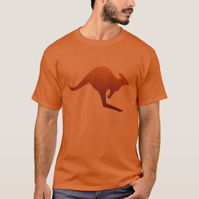 Camiseta Canguro con gradiente de desierto naranja quemado (Anverso)