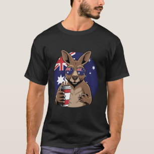 Camiseta Canguro de Australia Bandera australiana 2