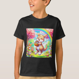 Camiseta Canguro de Pascua Kawaii Adorable Canguro de Pascu