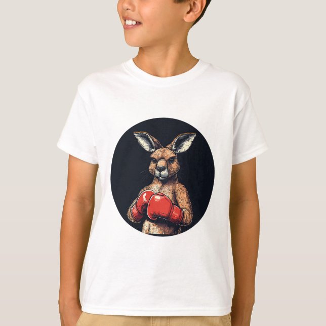 Camiseta Canguro Divertido Luchando Para Un Knockout Extrav (Anverso)