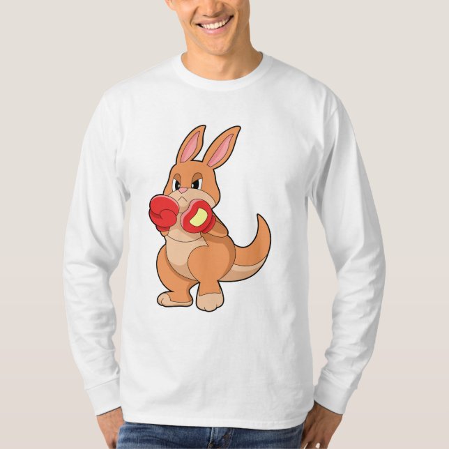 Camiseta Canguro en boxeo con guantes de boxeo (Anverso)
