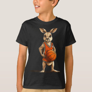 Camiseta Canguro Gracioso Con Disfraz De Baloncesto Para El